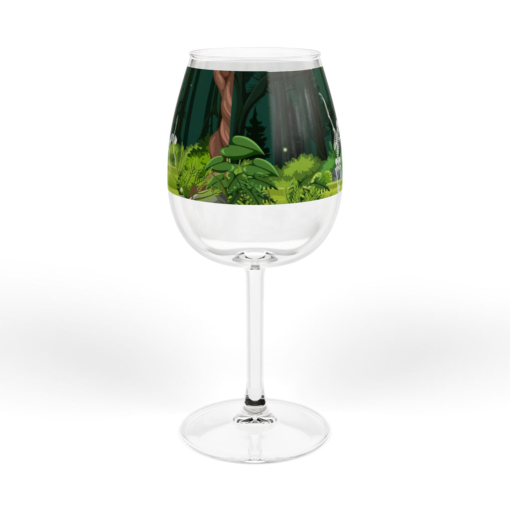 Spooky Skeleton Forest 12oz Wine Glass