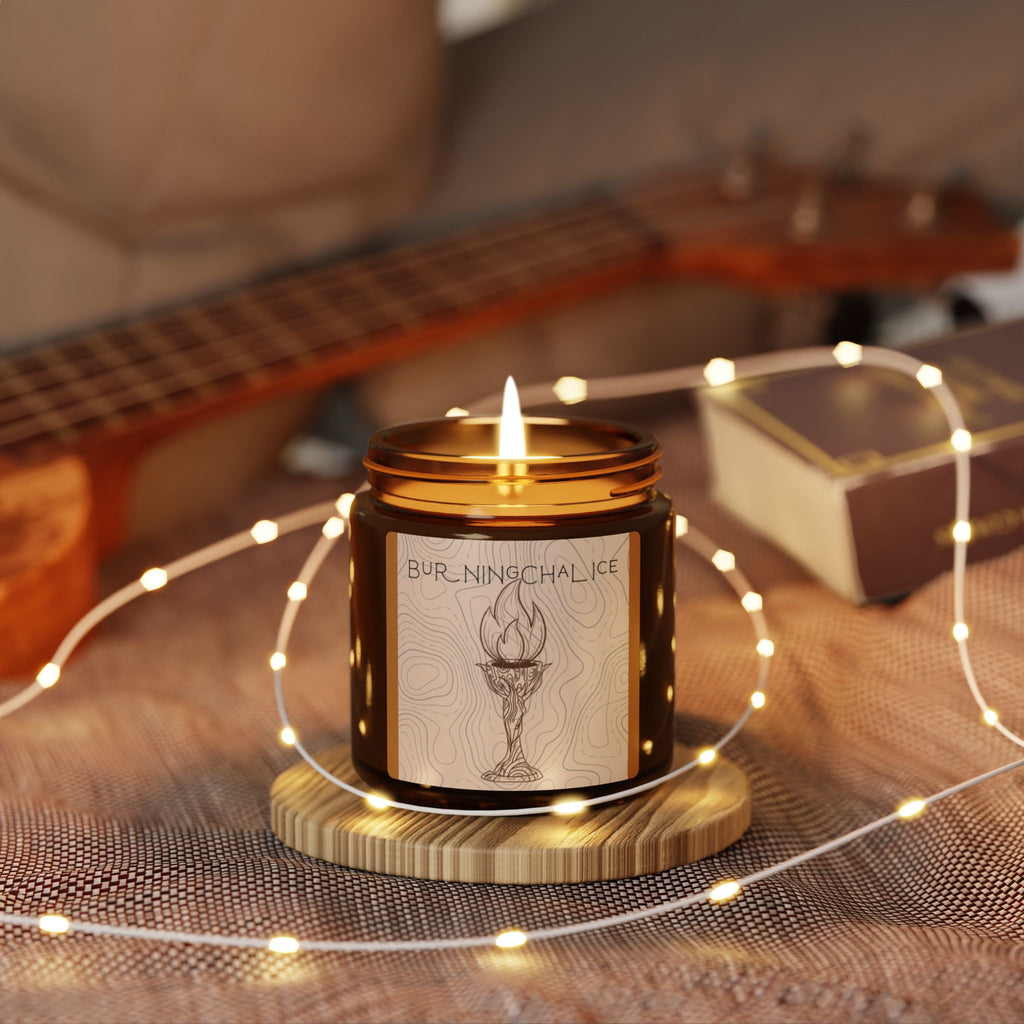 Amber Jar Soy Candle — 'Burning Chalice' Scented Candle (Multiple Sizes)