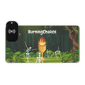 LED Gaming Mouse Pad with Wireless Charger — Burning Chalice Skeleton Forest Design