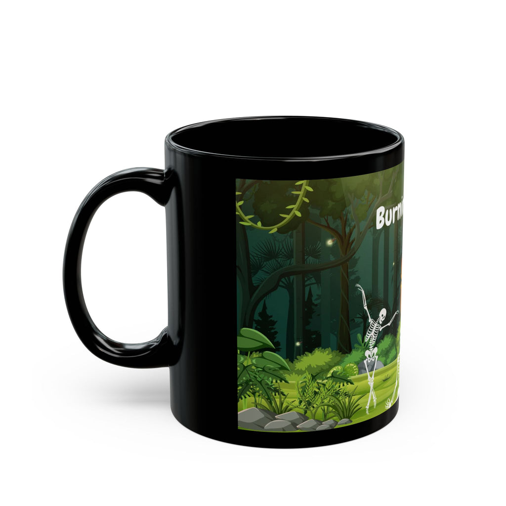 Burning Chalice Altar Mug — Pagan/Wiccan Skeleton Forest Tea Cup (11oz/15oz)