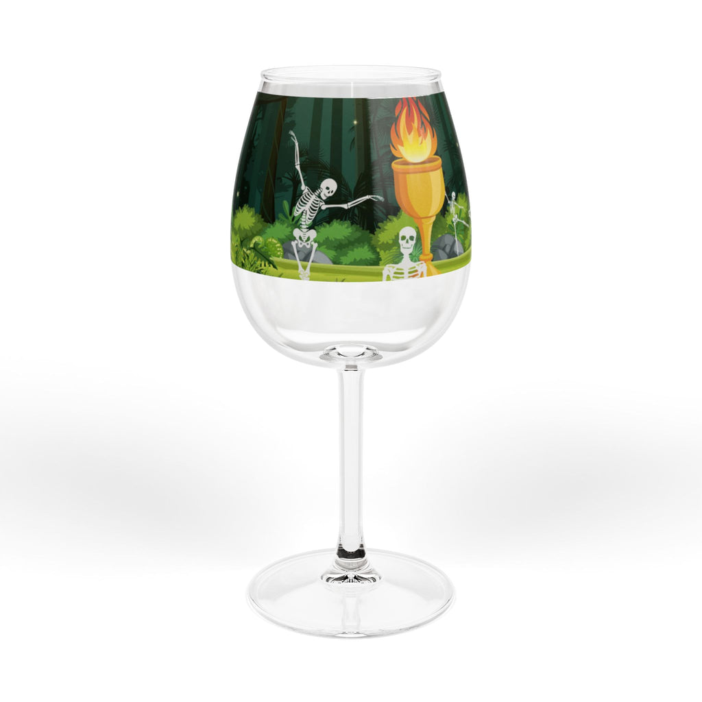 Spooky Skeleton Forest 12oz Wine Glass