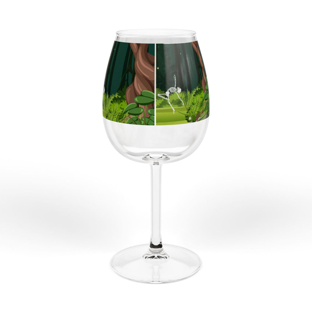 Spooky Skeleton Forest 12oz Wine Glass