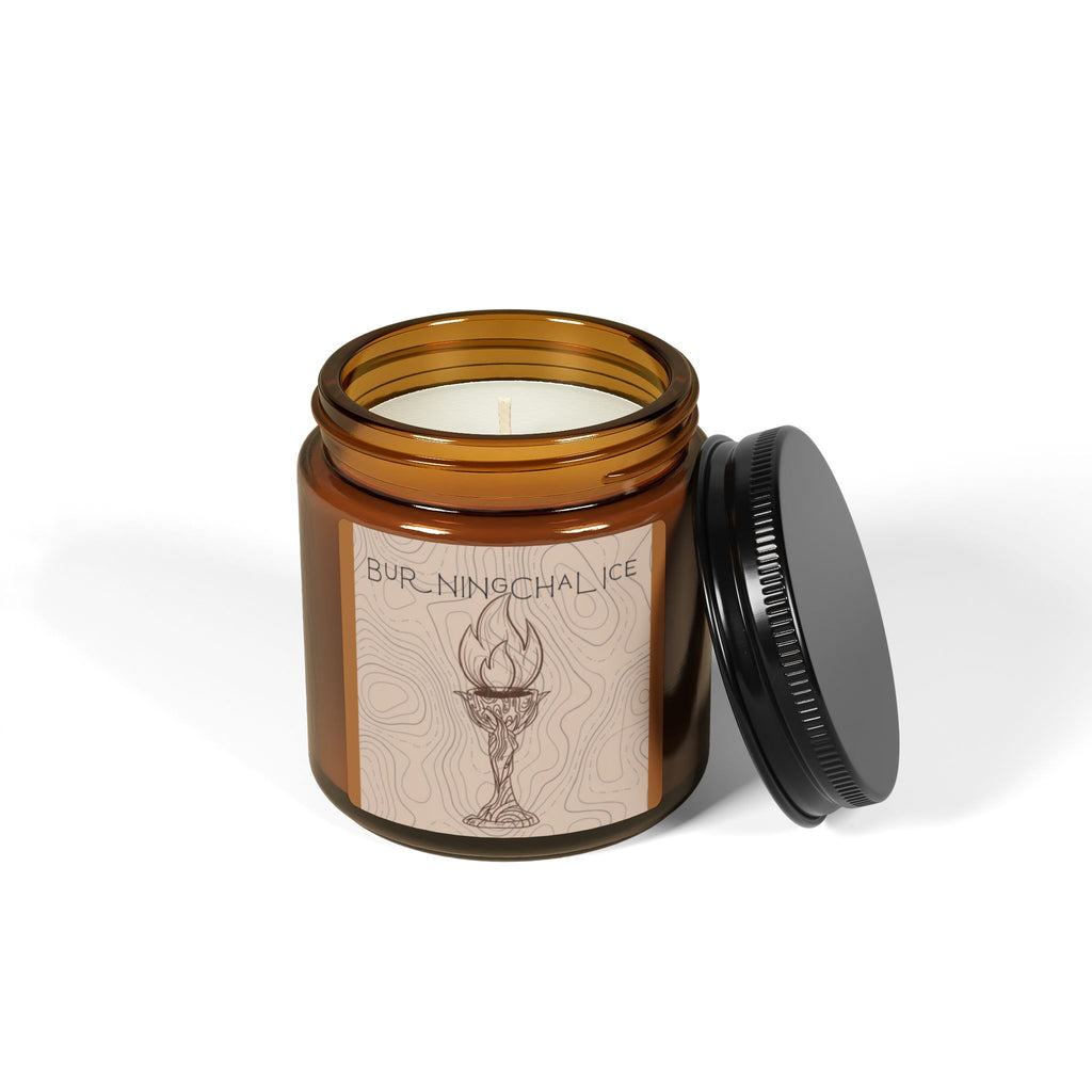 Amber Jar Soy Candle — 'Burning Chalice' Scented Candle (Multiple Sizes)