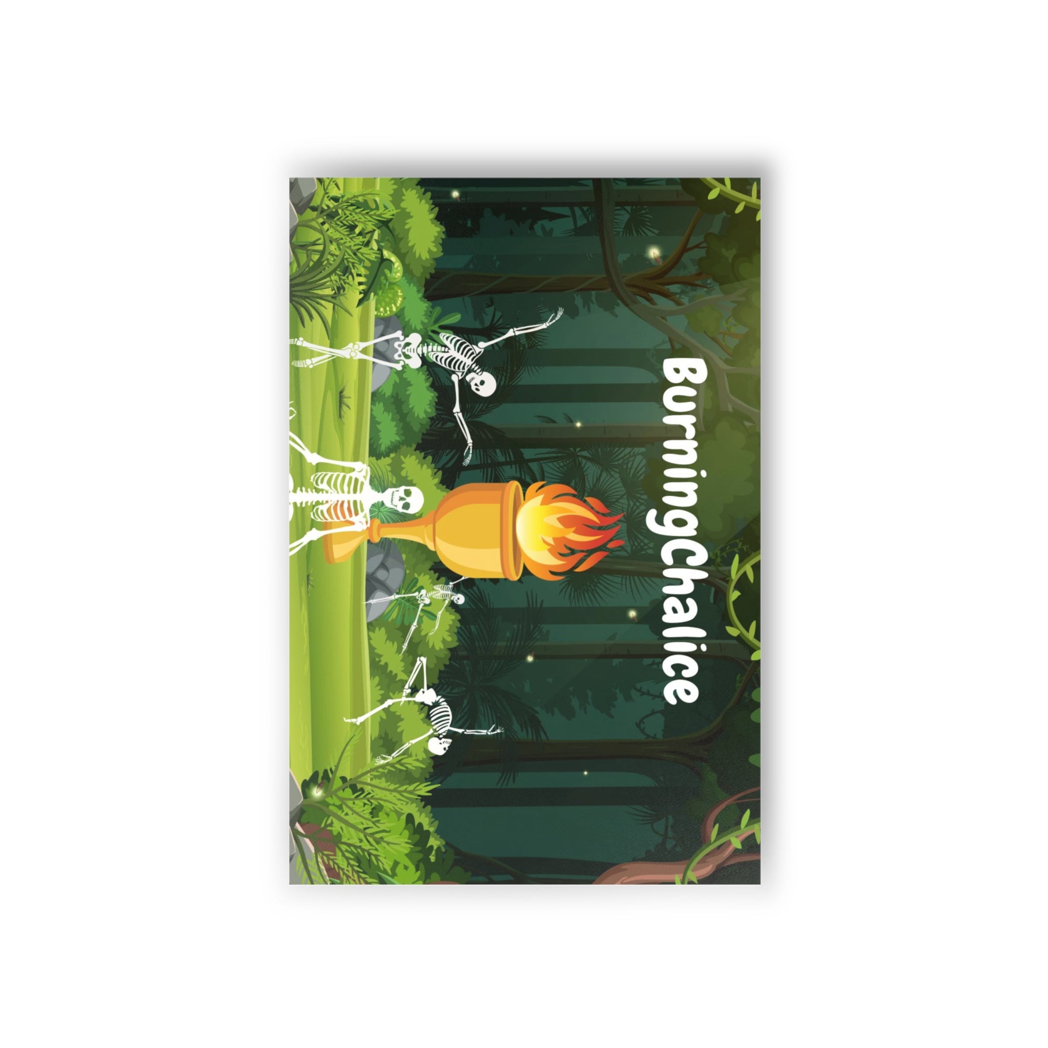 Postcards (10 Pack) — BurningChalice Campfire Skeleton Design