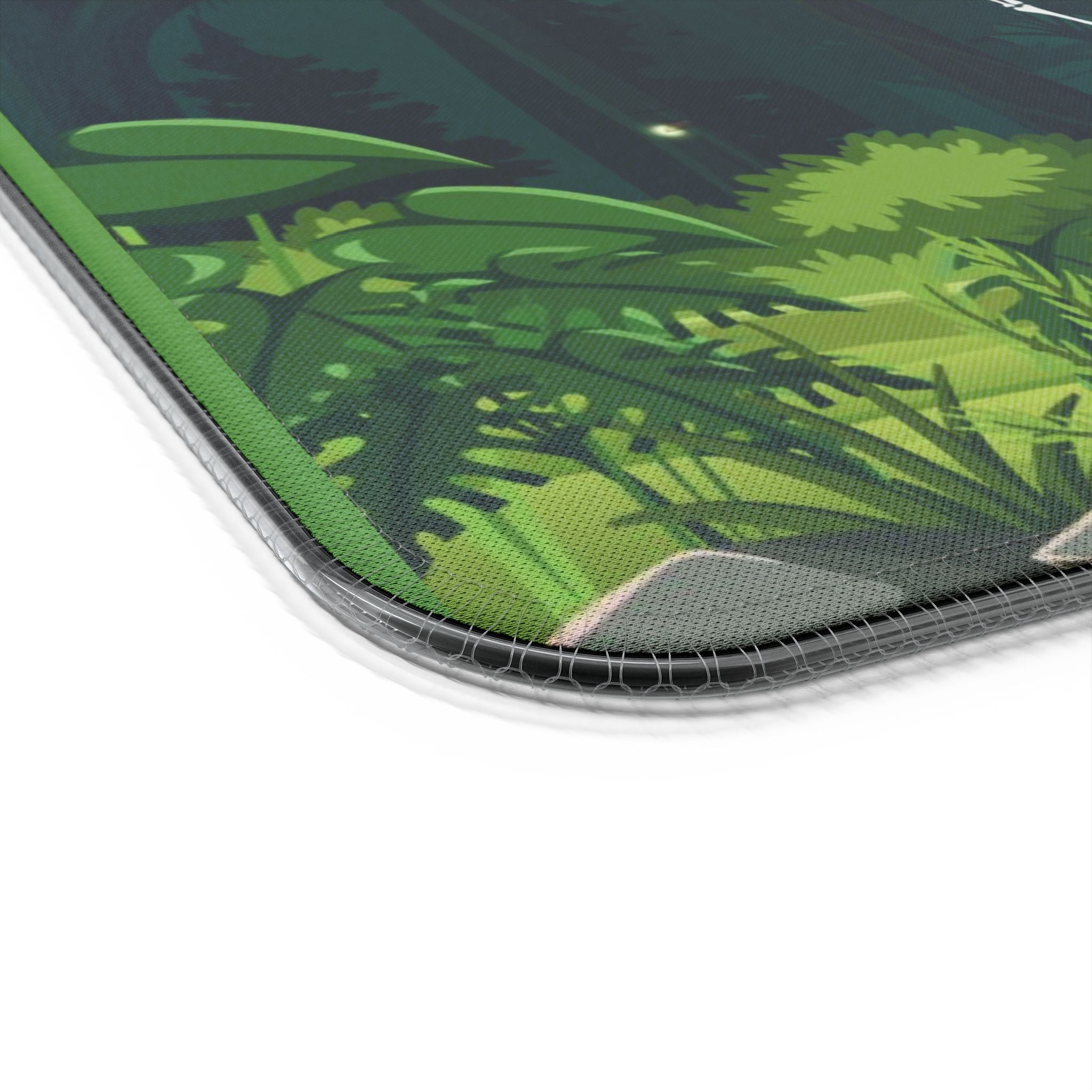 LED Gaming Mouse Pad with Wireless Charger — Burning Chalice Skeleton Forest Design